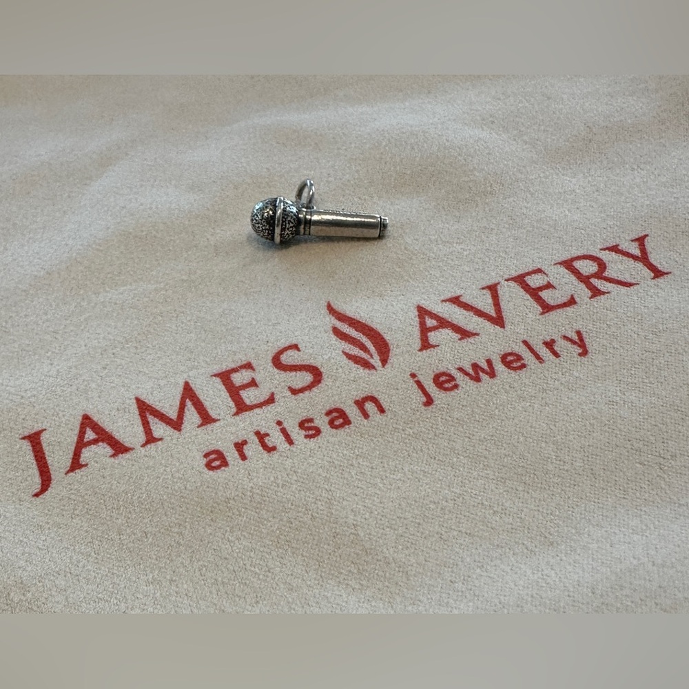 James Avery Silver Microphone Charm